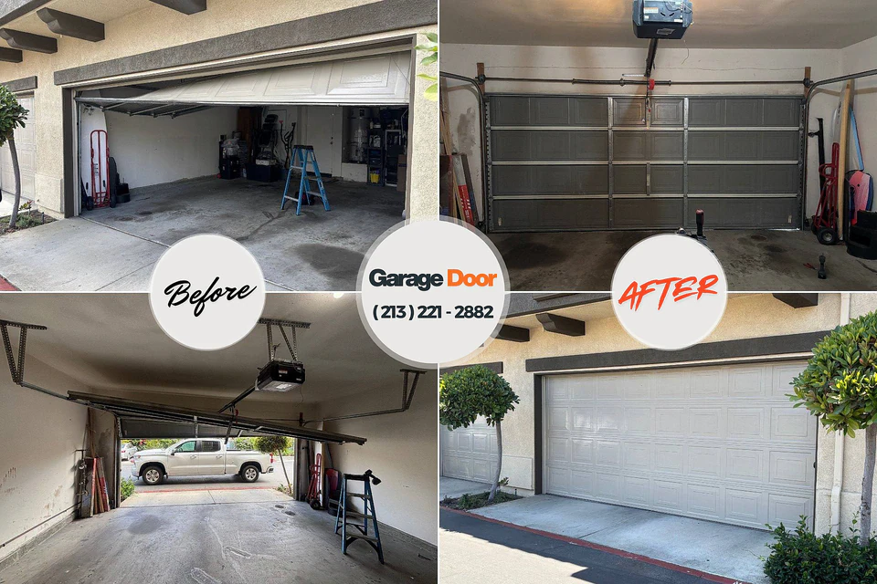 Before and after: garage door repair El Campo, TX